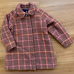 NEW. Jacadi Paris Kids Wool Blend Houndstooth Multicolored Coat, Size 3y